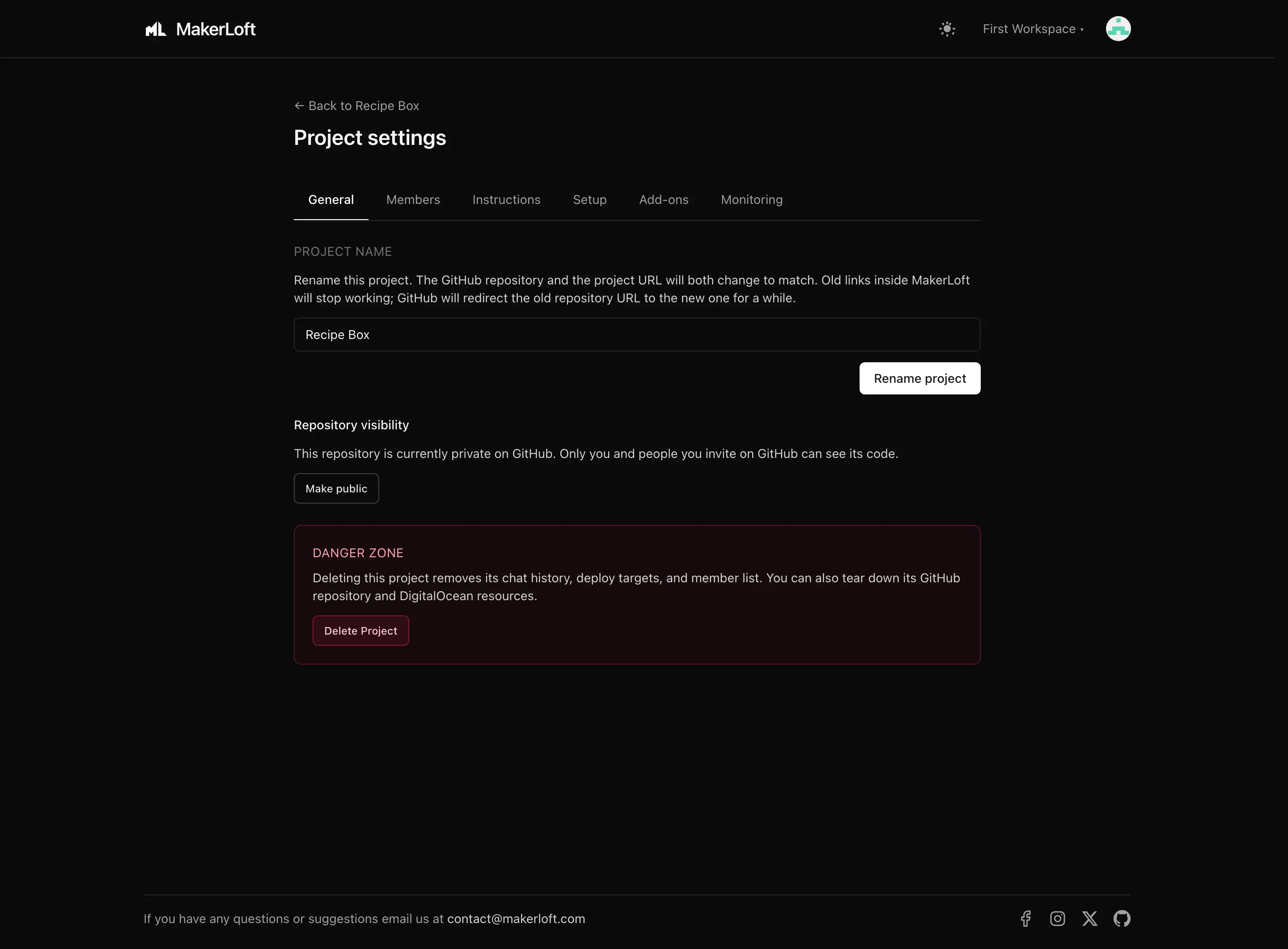 Preview tab with the visibility selector.
